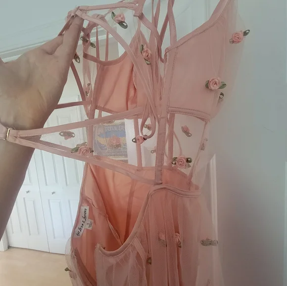 For Love & Lemons sheer Maxi Rose dress - Picture 4 of 13